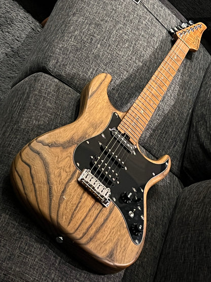 Soloking MS-1 Classic ASH in Torched Black with Roasted Flame Maple Neck Nafiri Special Run