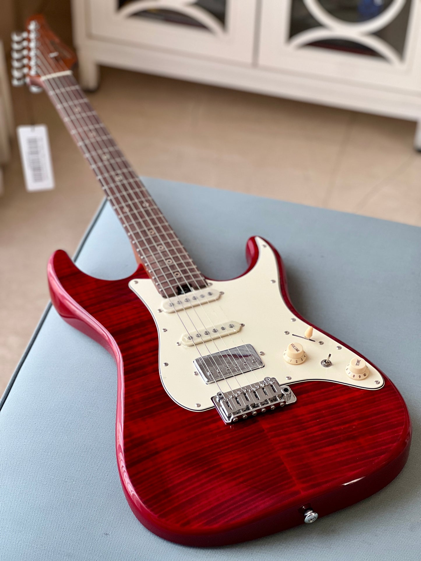 Soloking MS-11 Classic MKII in Transparent Red with Rosewood FB and 5A Flame Top Nafiri Special Run