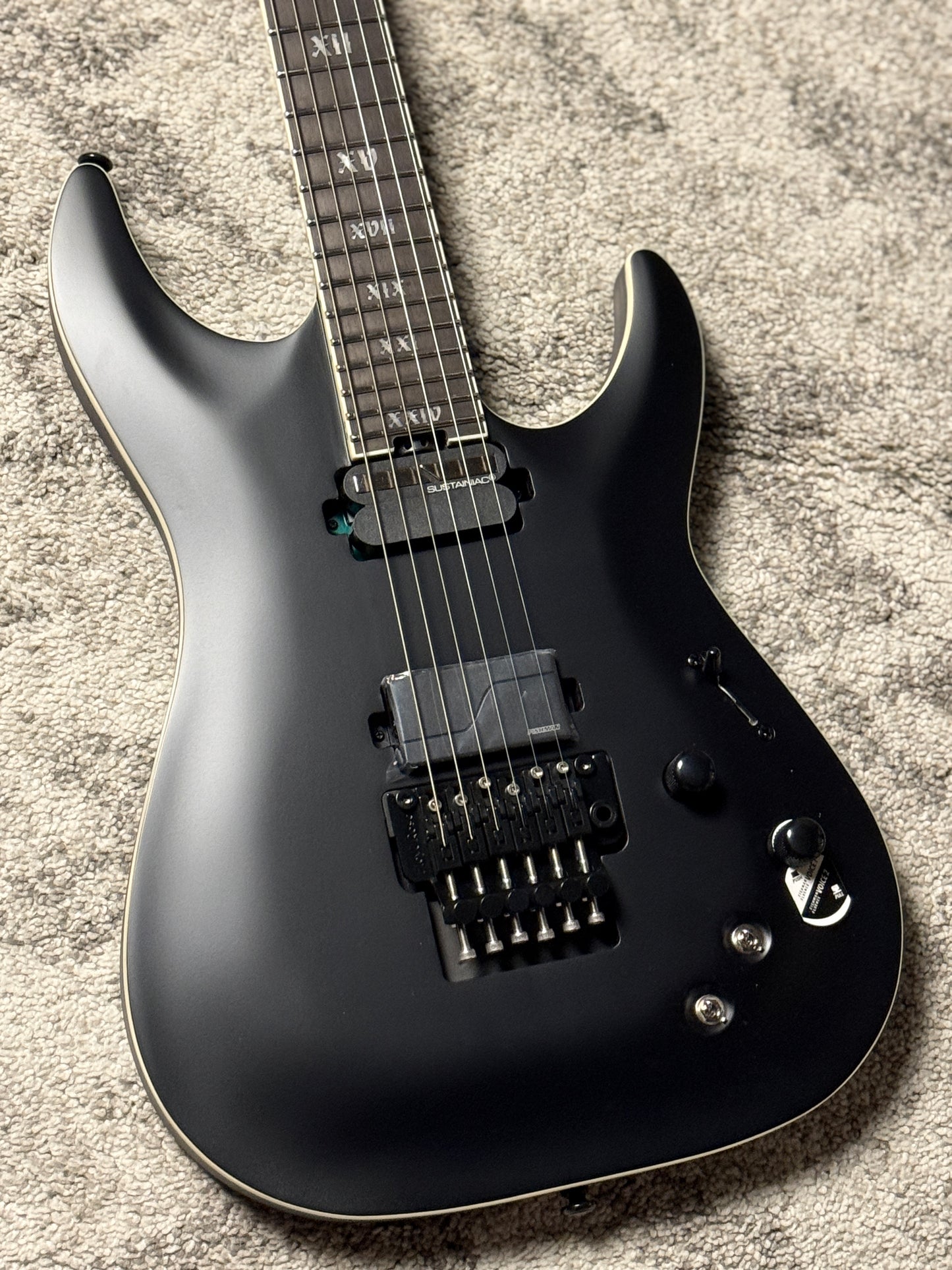Schecter C-1 FR S SLS Elite Evil Twin - Satin Black W25120991
