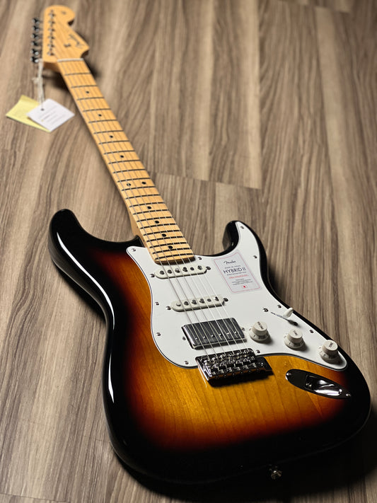 Fender Japan Hybrid II Stratocaster HSS with Maple FB In 3-Color Sunburst JD24001742