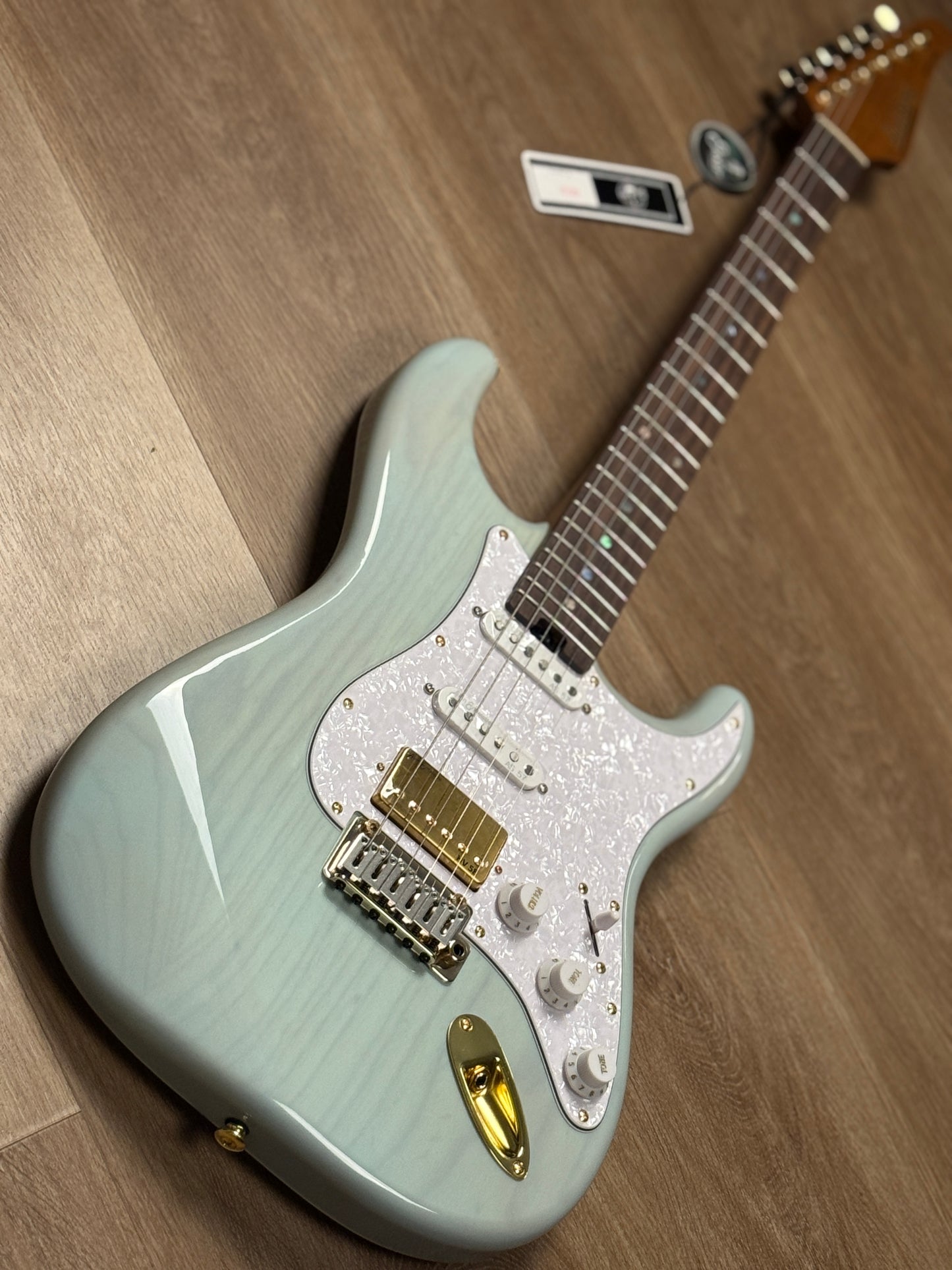 Soloking MS-1 ASH Artisan with Rosewood FB in Transparent Ice Blue JESCAR