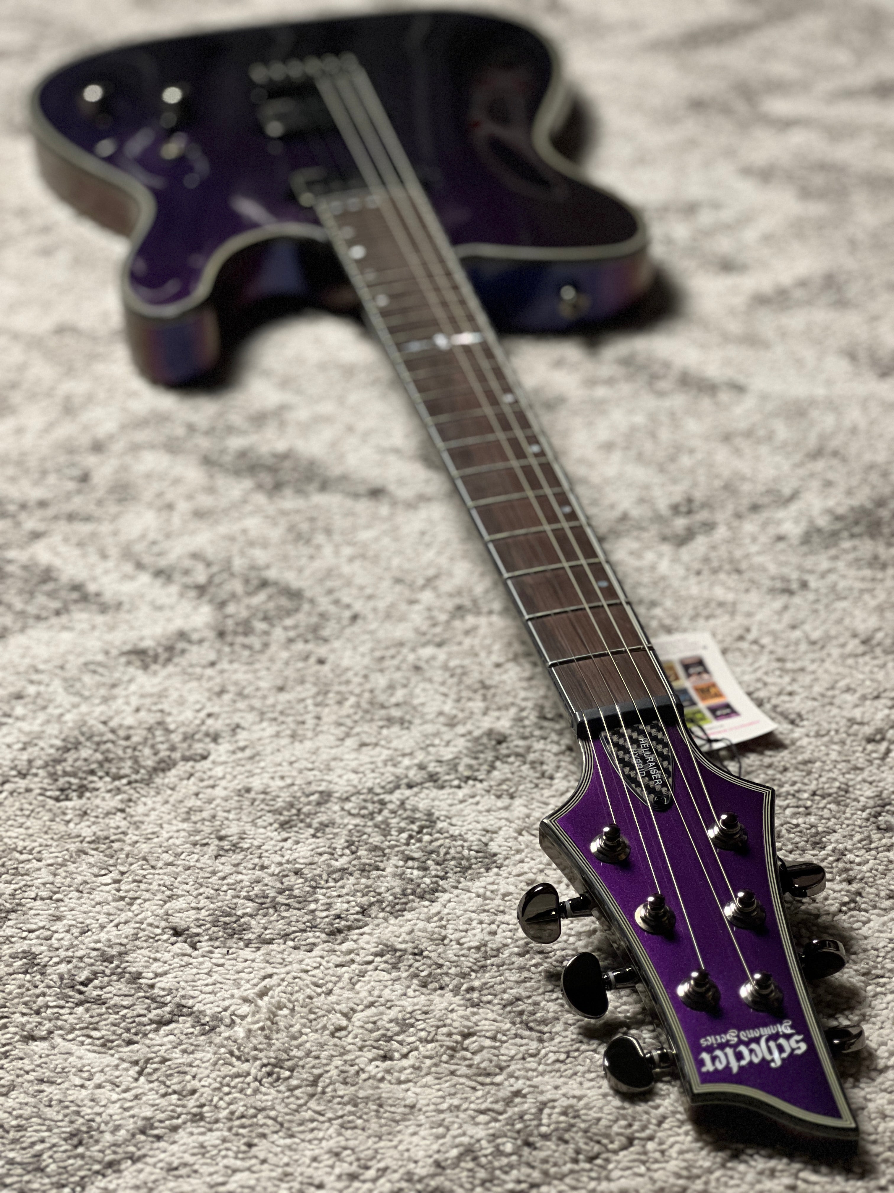 Schecter Hellraiser Hybrid PT Electric Guitar in Ultraviolet