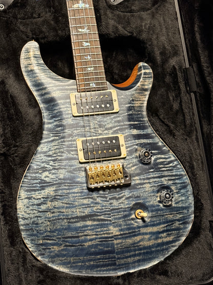 PRS Custom 24 Wood Library in Faded Whale Blue with Satin Stained Neck 0410573