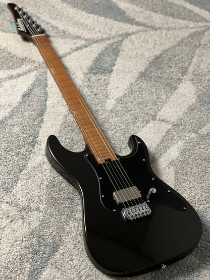 Soloking MS-1 H Baritone in Metallic Black with Roasted Maple FB