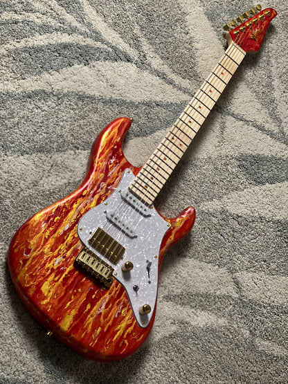 SLX X Dhatarattha Custom DST in Fire Shmear with Maple FB