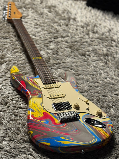 Dhatarattha Custom DST HSS in Grey Marble Swirl with Rosewood FB