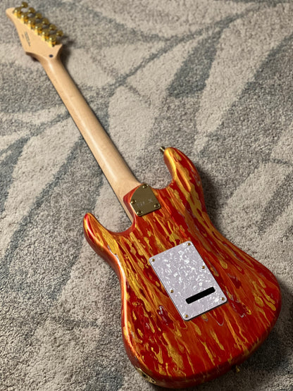 SLX X Dhatarattha Custom DST in Fire Shmear with Rosewood FB