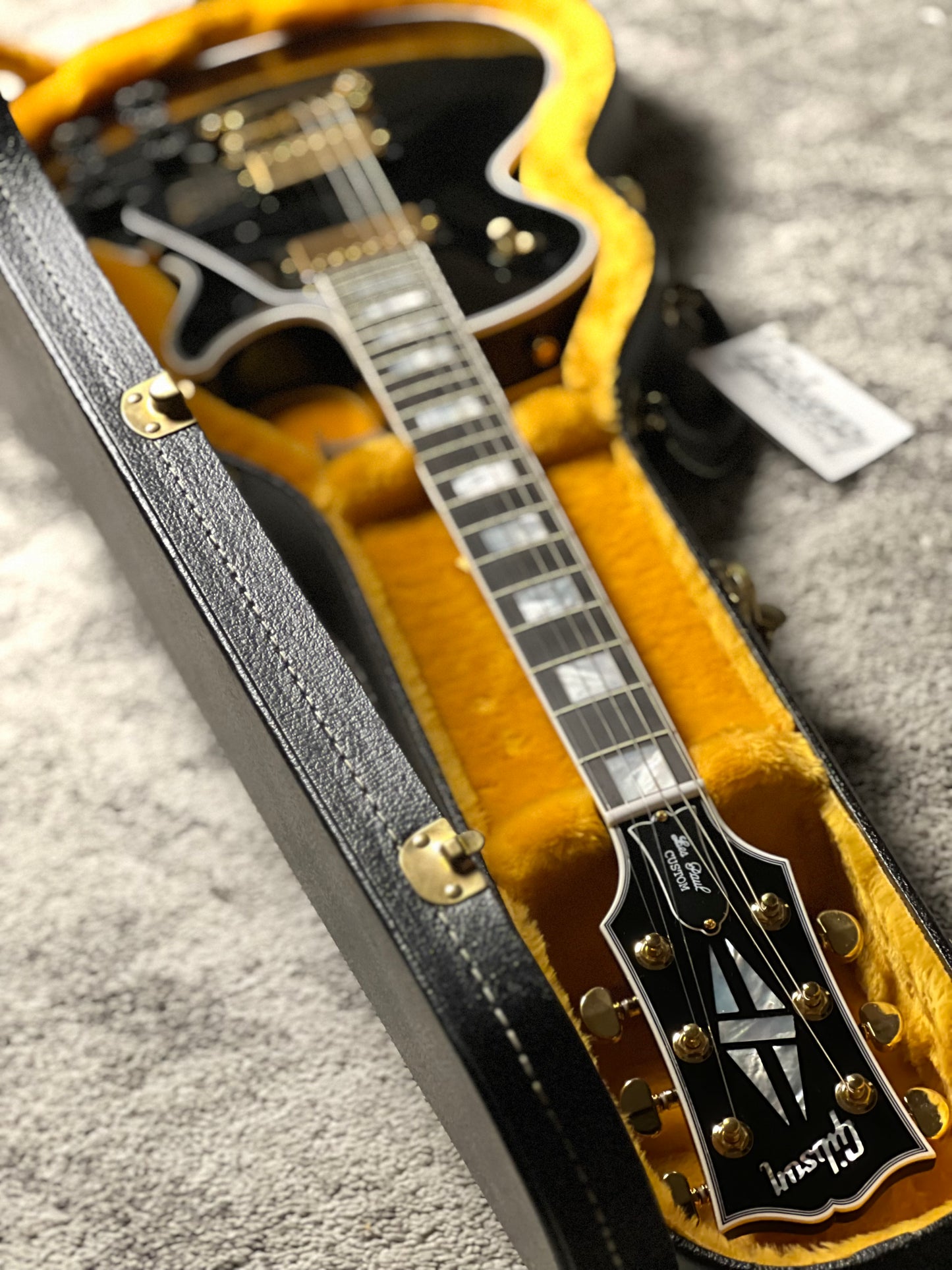 Gibson Les Paul Custom Ebony Fingerboard Gloss Ebony w/ Case CS 403758
