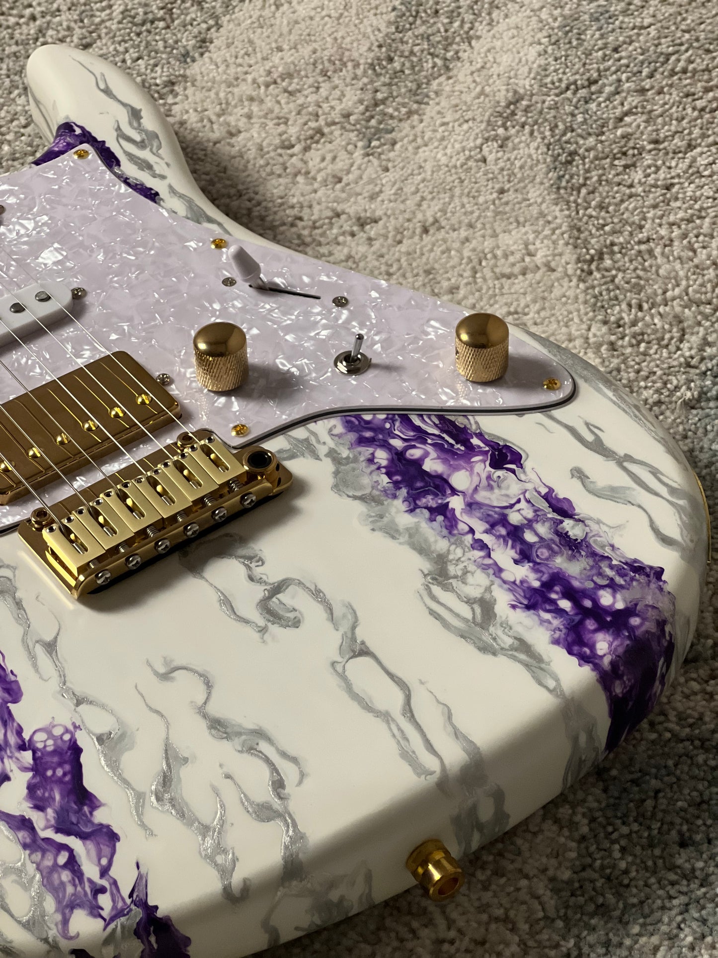 SLX X Dhatarattha Custom DST in Amethyst Shmear with Rosewood FB