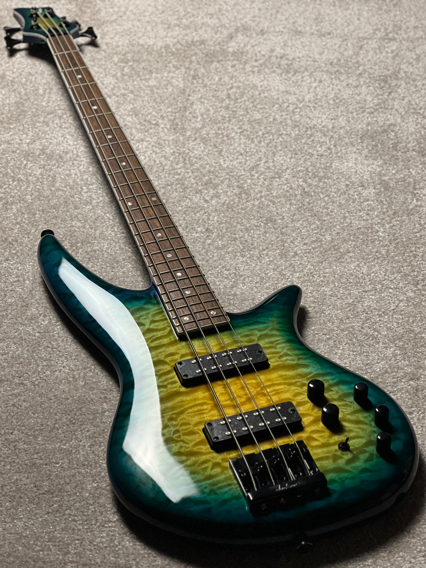 Jackson X Series Spectra Bass SBX QM IV with Laurel FB in Amber Blue Burst (USED)