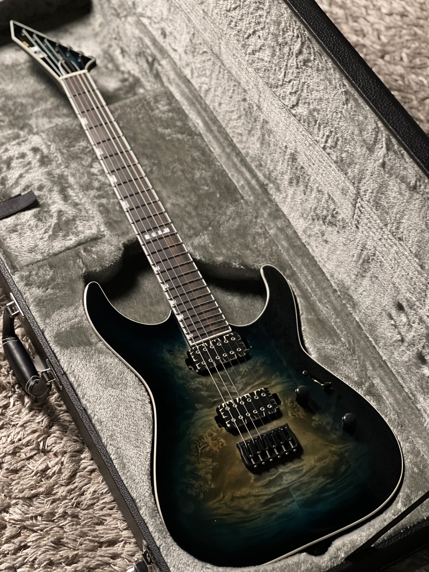 ESP E-II M-II NT HS BM Mercury In Blue Burst