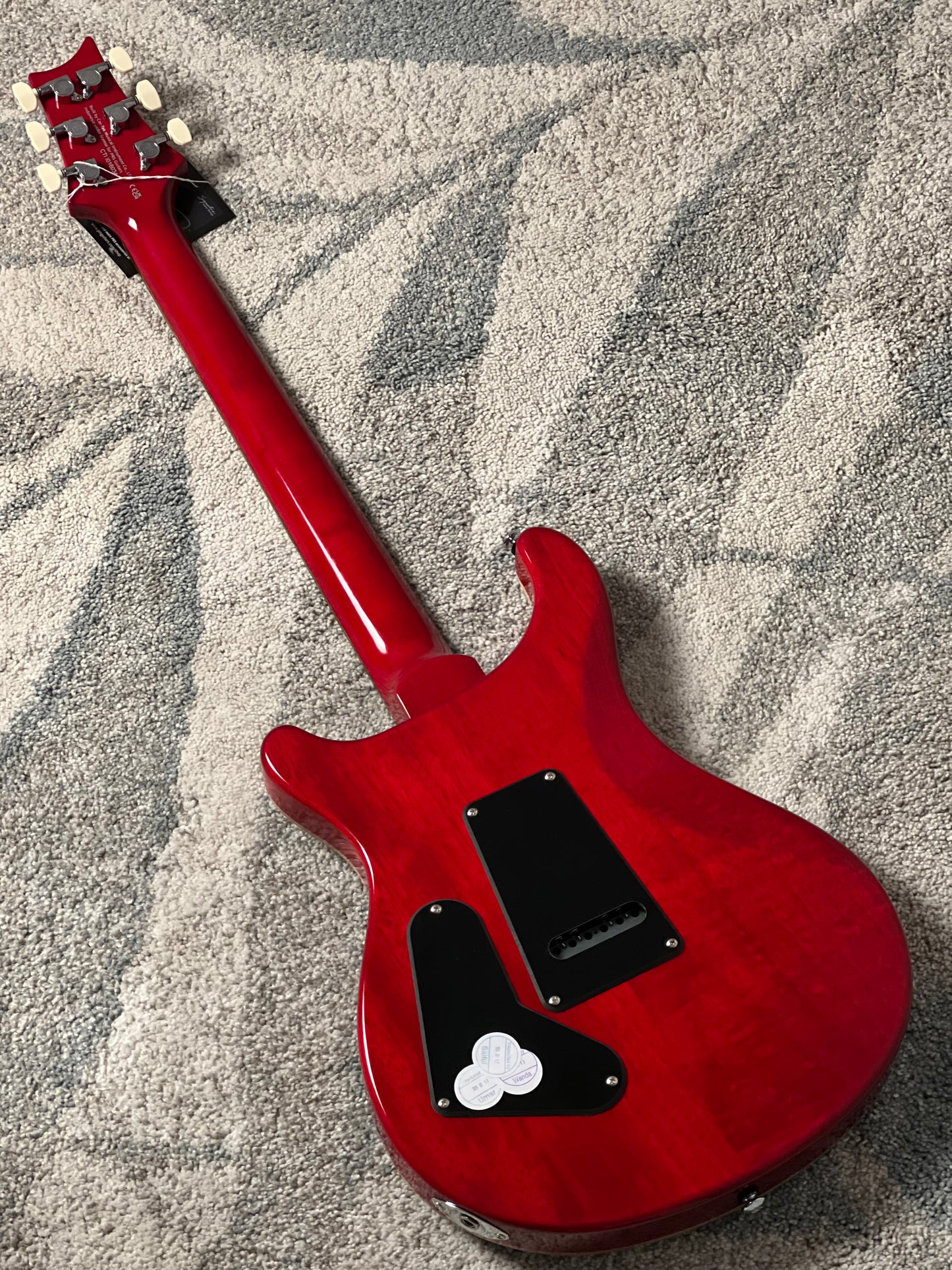 PRS SE Custom 24 Flame in Charcoal Cherry Burst
