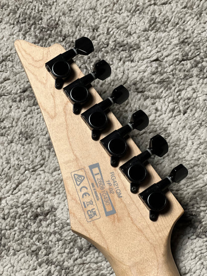 Ibanez RG421QM in Cerulean Blue Burst I260810430 (USED)