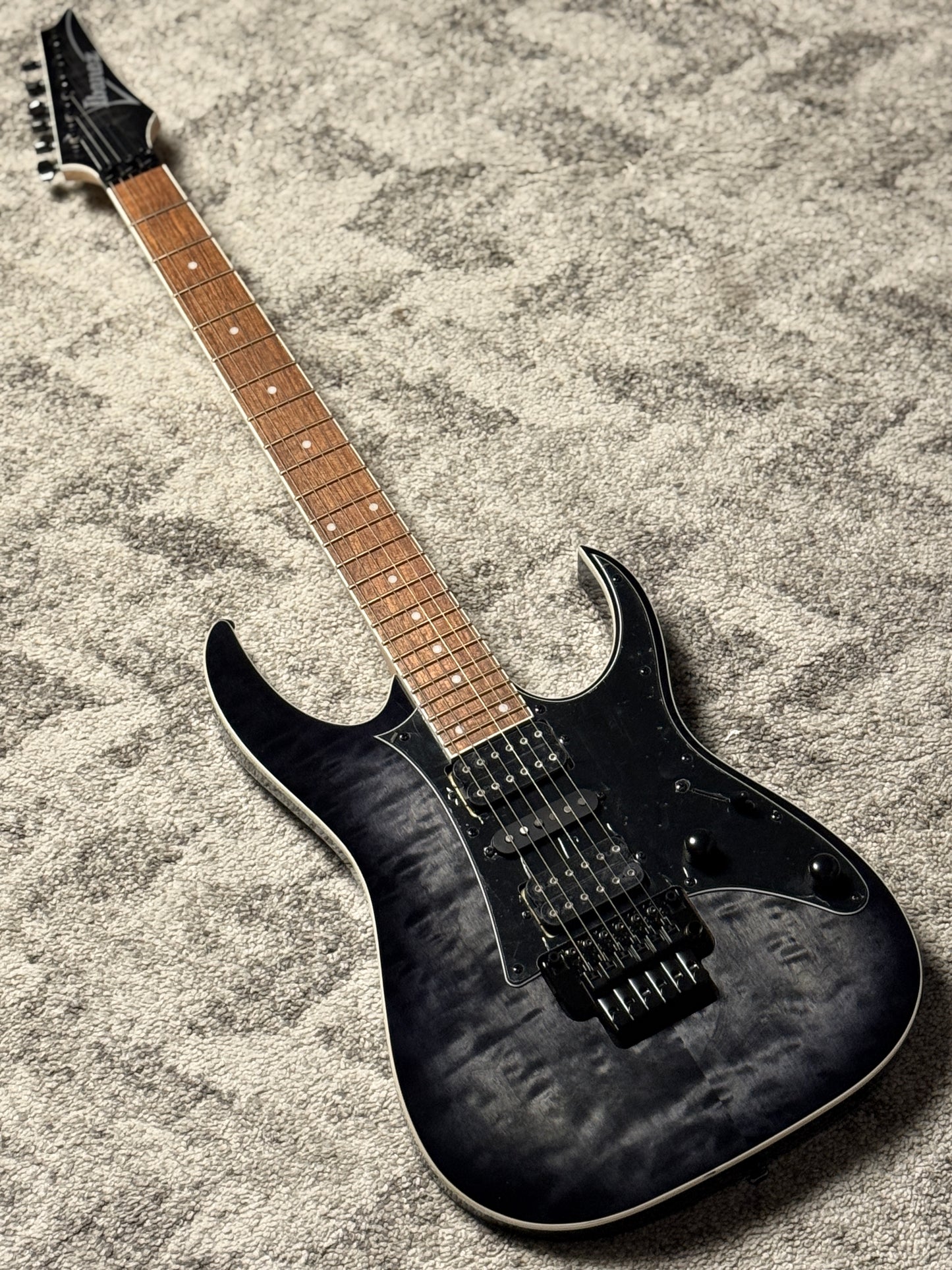 Ibanez RG450QMB-TGB in Transparent Gray Burst