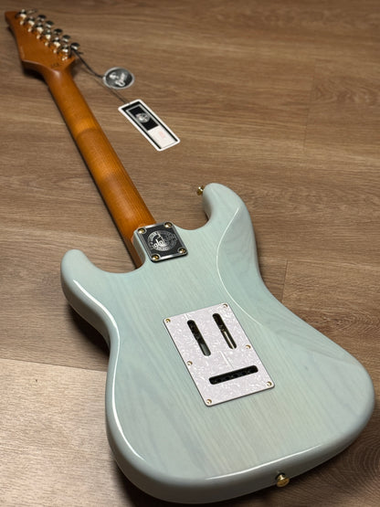 Soloking MS-1 ASH Artisan with Rosewood FB in Transparent Ice Blue JESCAR