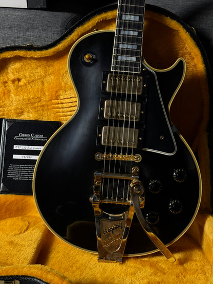 Gibson 1957 Les Paul Custom Reissue 3-Pickup Bigsby in Ebony w/Case 742580