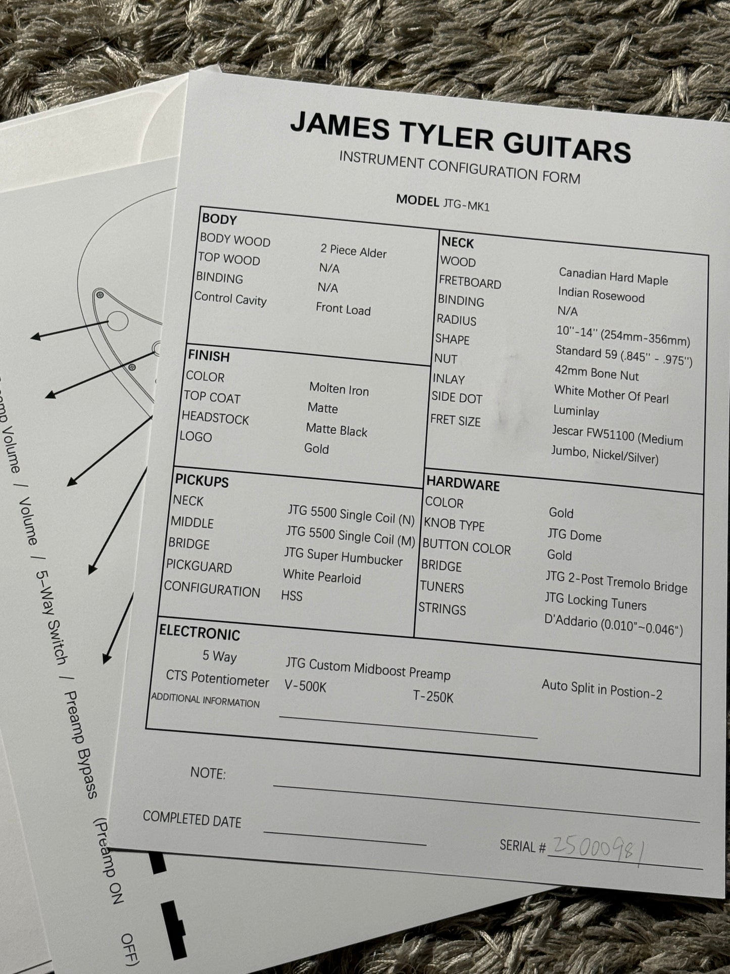 James Tyler JTG in Molten Iron