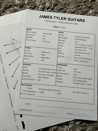 James Tyler JTG in Molten Iron