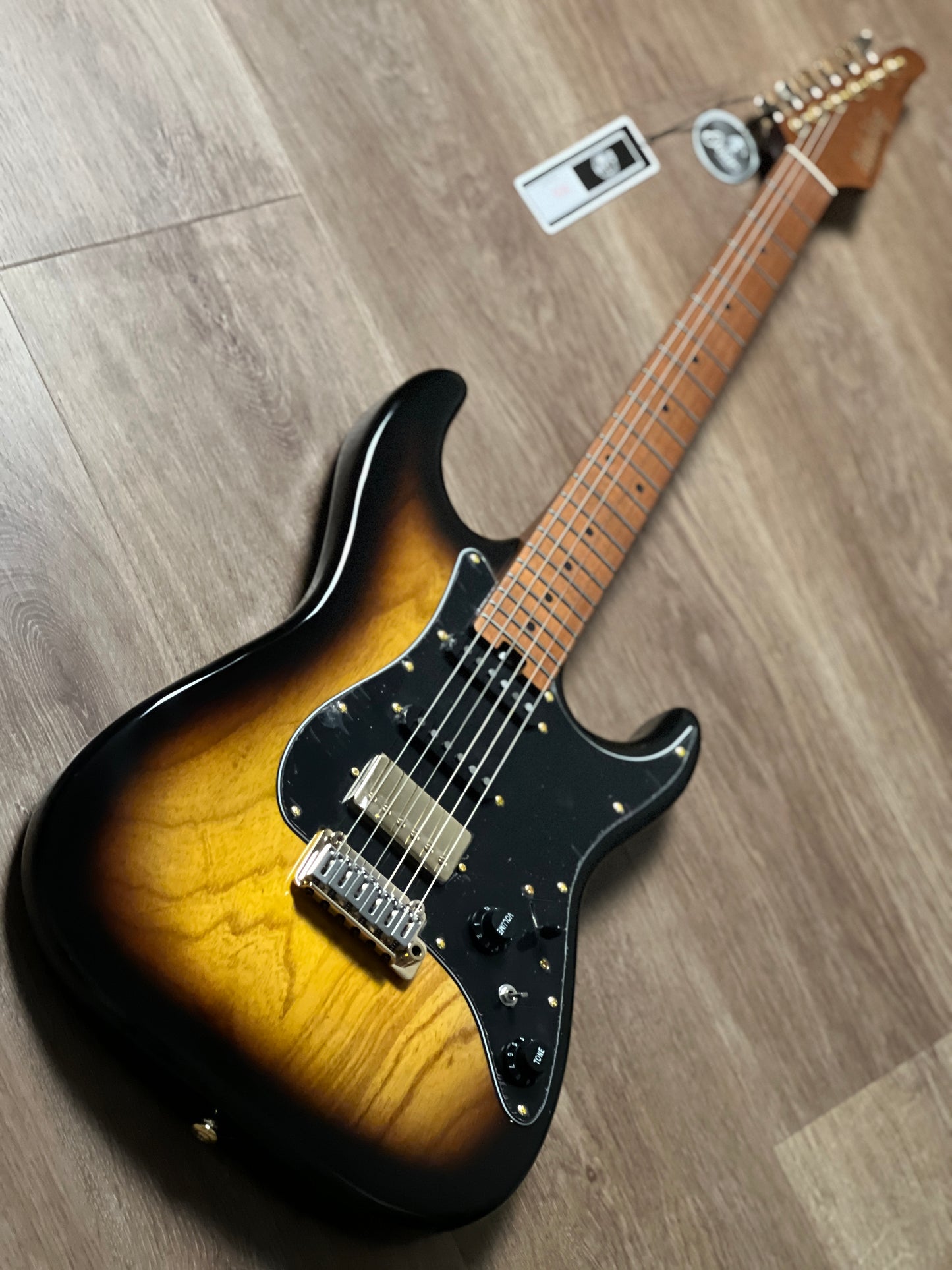 Soloking MS-1 Classic ASH ในซันเบิร์สต์ 2 สีพร้อมฮาร์ดแวร์ทอง Nafiri Special Run 