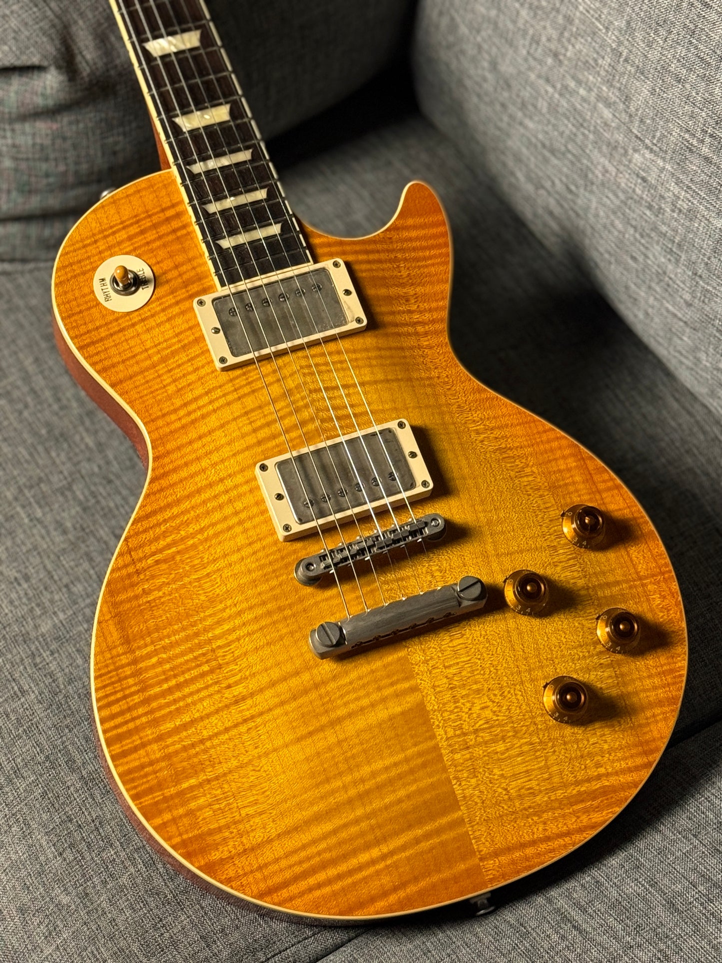 Tokai Love Rock LS150F-3A-RELIC SG/HB Premium Series Japan 3A Solid Flame Top in Honeyburst S/N 2449308