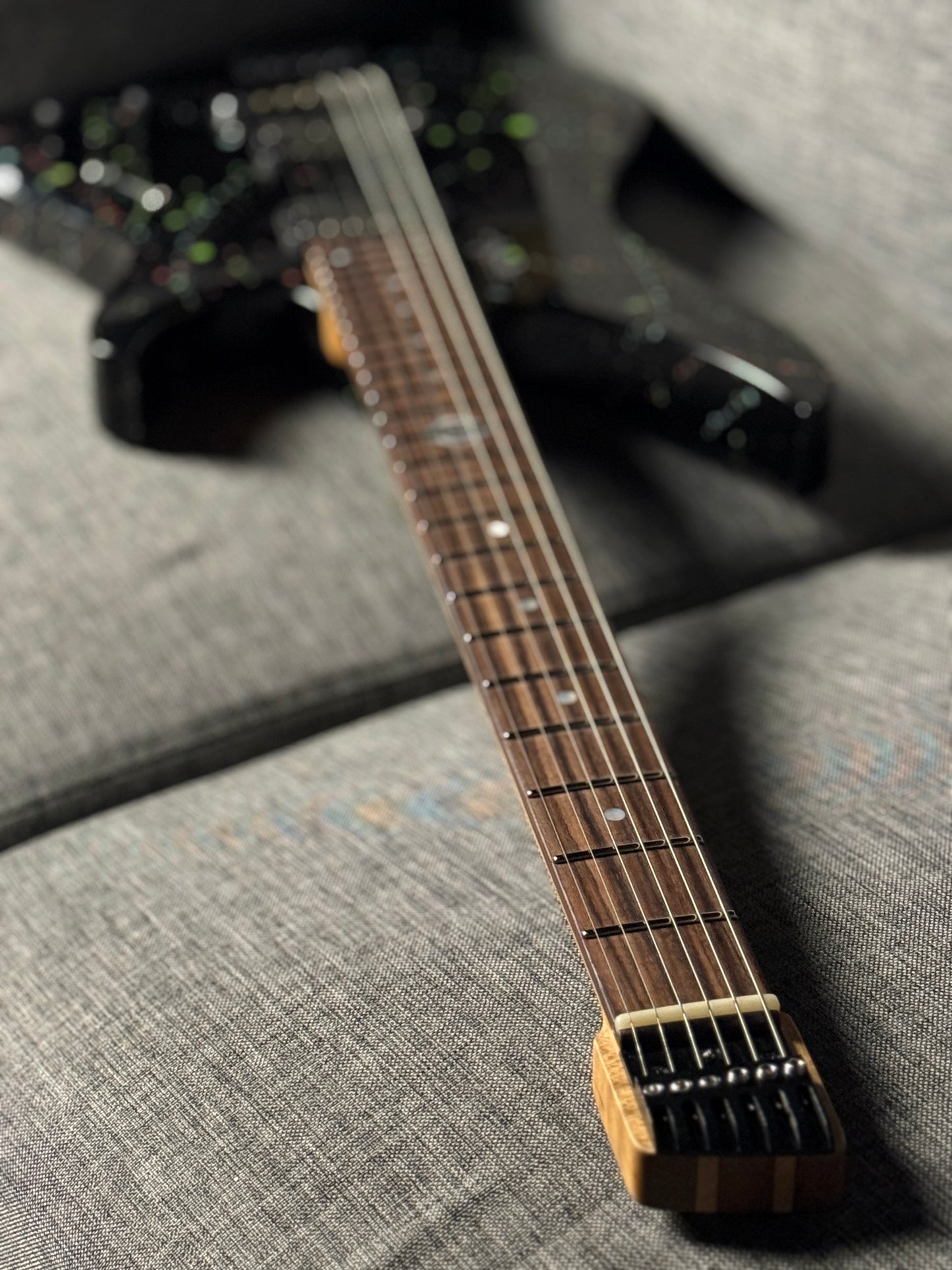 Aguda Black Hole in Black Splatter with Flame Maple Neck Nafiri Special Run
