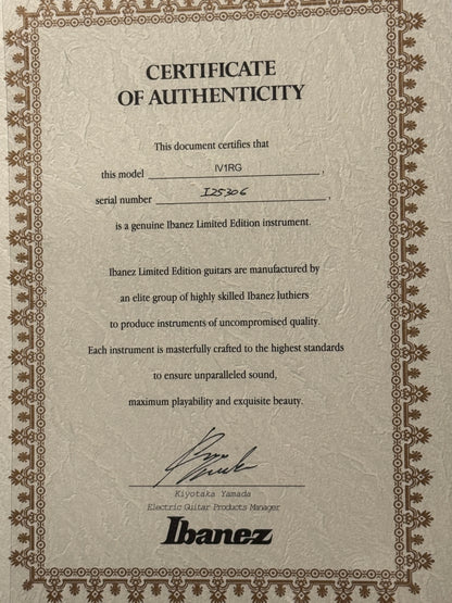 Ibanez Japan Custom Shop Visions IV1RG with Ebony FB in Amber I25306