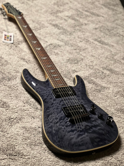 Schecter Omen Extreme-7 in See Thru Black