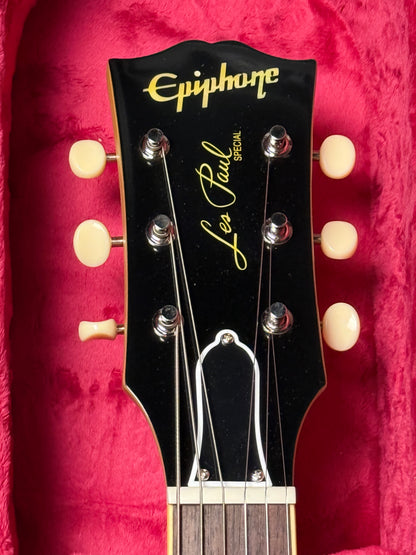Epiphone 1960 Les Paul Special Double Cut Reissue in TV Yellow with Case 25041523519