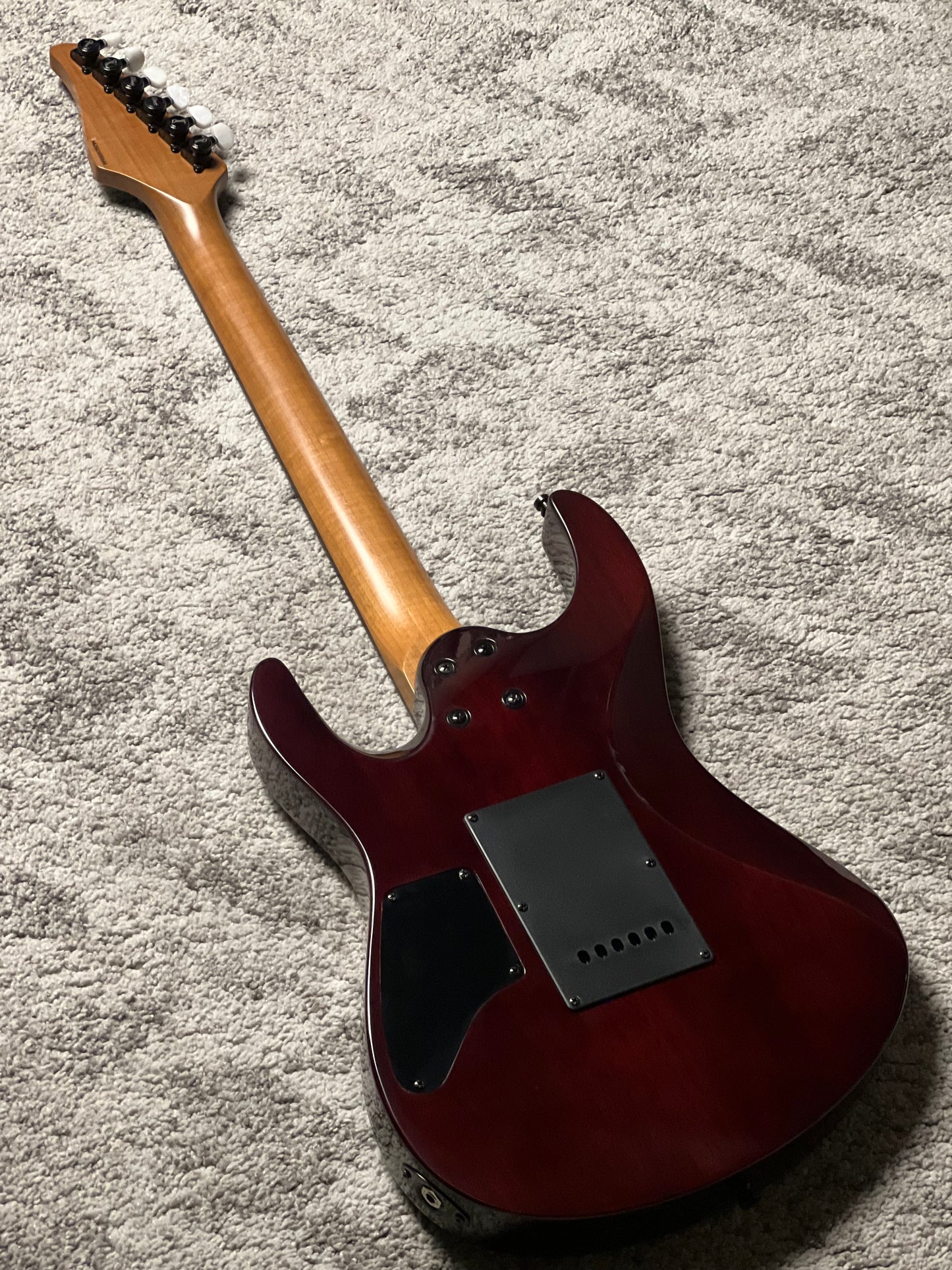 Dhatarattha Custom DST HH Flame in Ocean Storm Double Wipeout with Rosewood FB