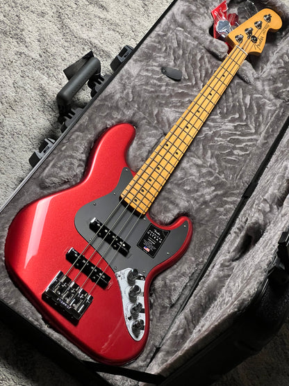 Fender American Ultra II Jazz Bass with Maple FB in Sinister Red