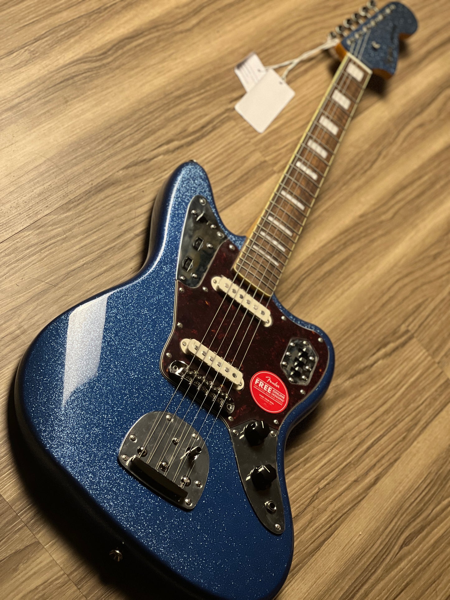 Squier FSR Classic Vibe 70s Jaguar with Laurel FB in Blue Sparkle