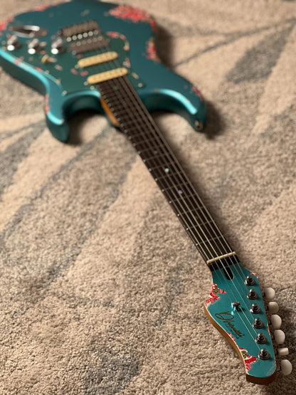 Dhatarattha Performance DST HSS in Ocean Turquoise over Pink Paisley with RW FB