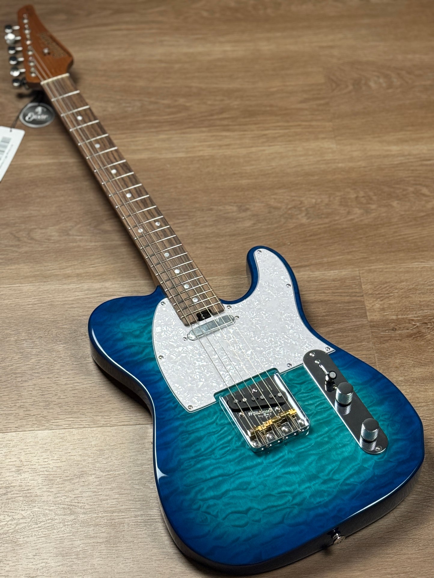 Soloking MT-1 Vintage Quilt with Rosewood FB in Aquamarine Nafiri Special Run