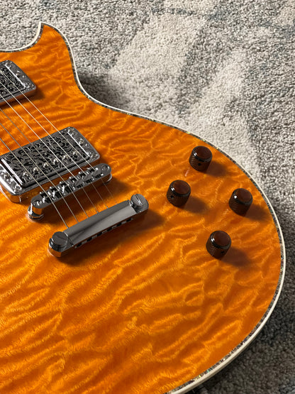 Dhatarattha Custom DLP in Orange Tiger with 5A Quilt Top