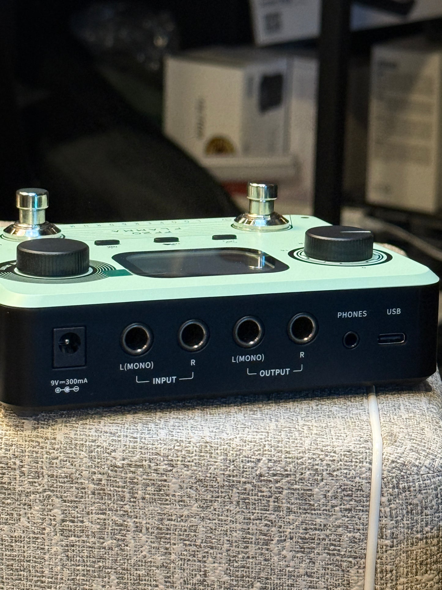 Flamma FF20 Stereo Dual Footswitch Looper Drum Machine Pedal in Mint Green