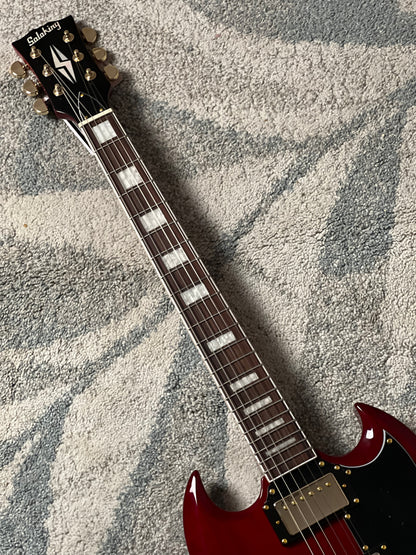 Soloking SG60 MKII in Transparent Red Cherry with Gold Hardware (Altered Headstock)