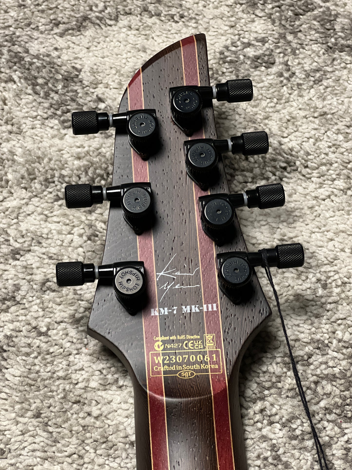 Schecter Keith Merrow KM-7 MK-III Artist in Trans Black Burst W23070061