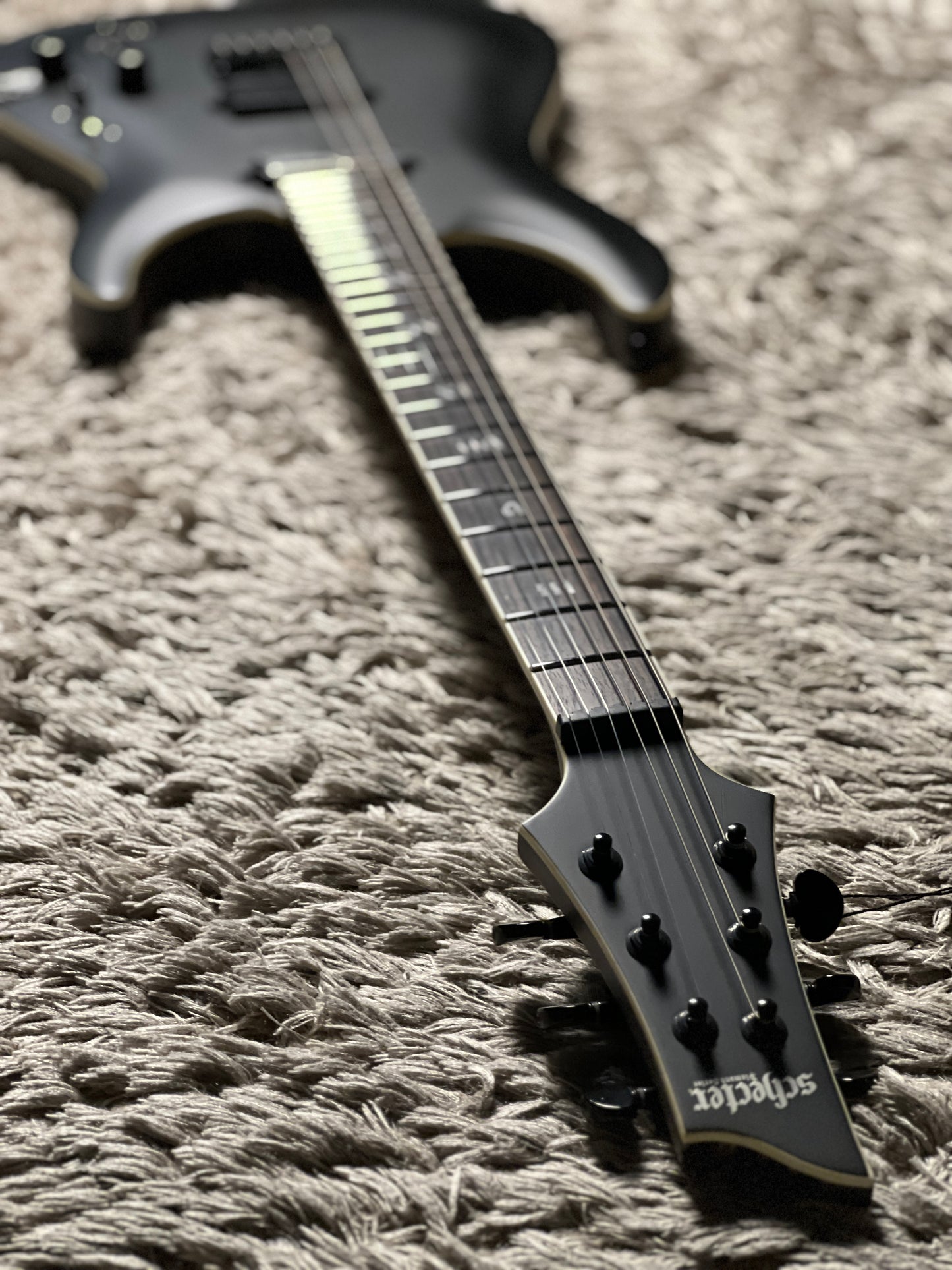 Schecter C-1 HT S SLS Evil Twin in Satin Black