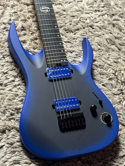 SQOE SEIB7S 7 String in Satin Neon Blue