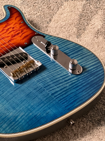 Dhatarattha Custom DTL Flame in Pacific Jeans Blue with Rosewood FB