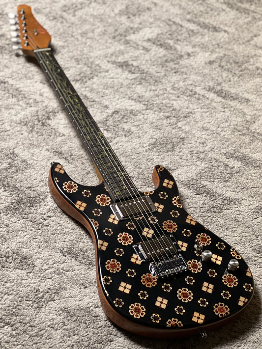 Dhatarattha Custom DST HH in Black Monogram with Rosewood FB