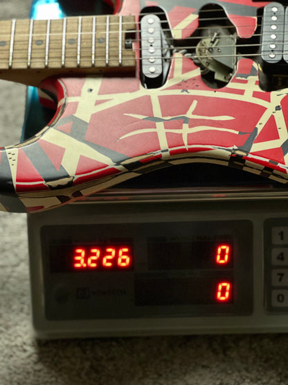 EVH Striped Series Frankenstein Relic - Red/Black/White EVH2202273