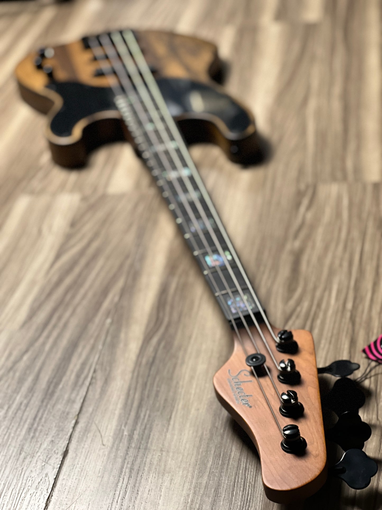 Schecter Model-T 4 Exotic in Black Limba W23091204