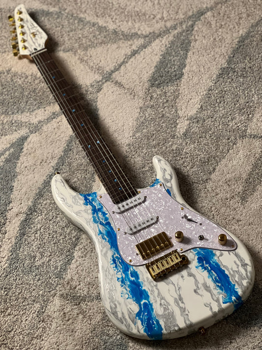 SLX X Dhatarattha Custom DST in Antarctic Shmear with Rosewood FB