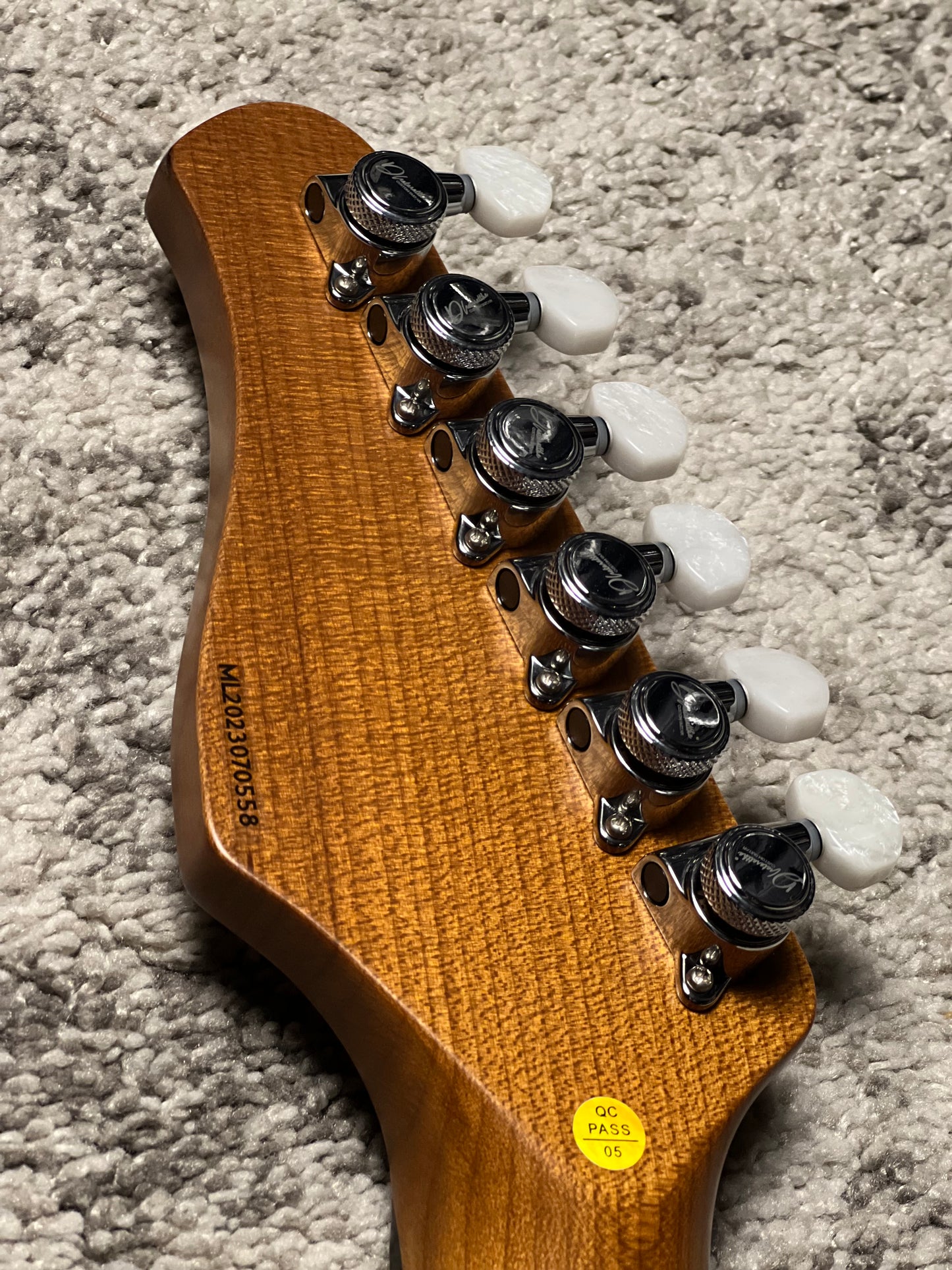 Dhatarattha Classic DST HSS in Blue Burst Over Sunburst with Rosewood FB and Sacred Geometry Artwork Inlay