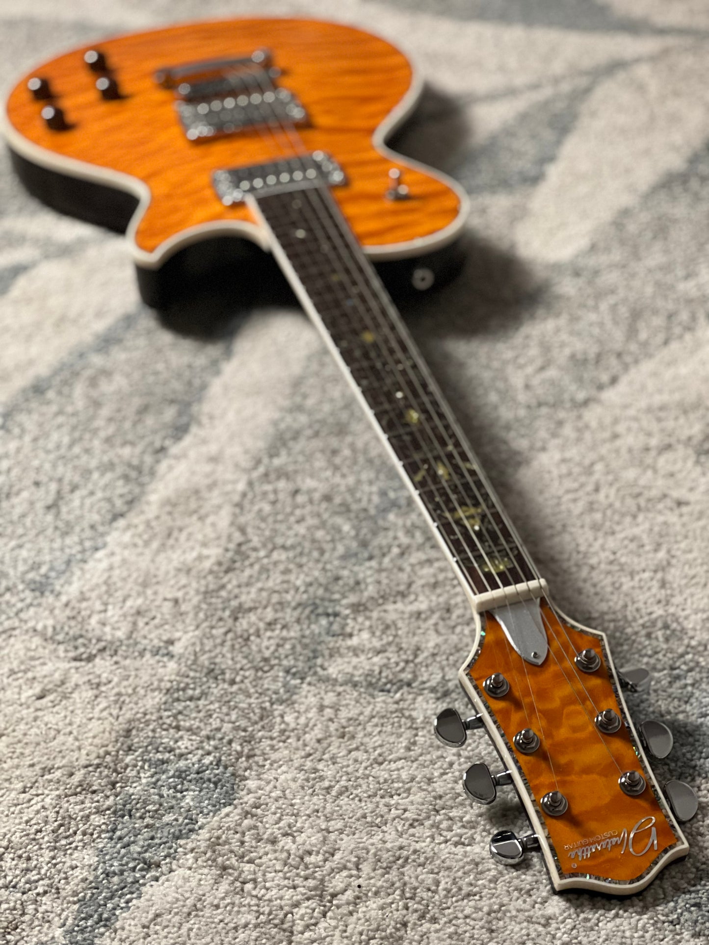 Dhatarattha Custom DLP in Orange Tiger with 5A Quilt Top