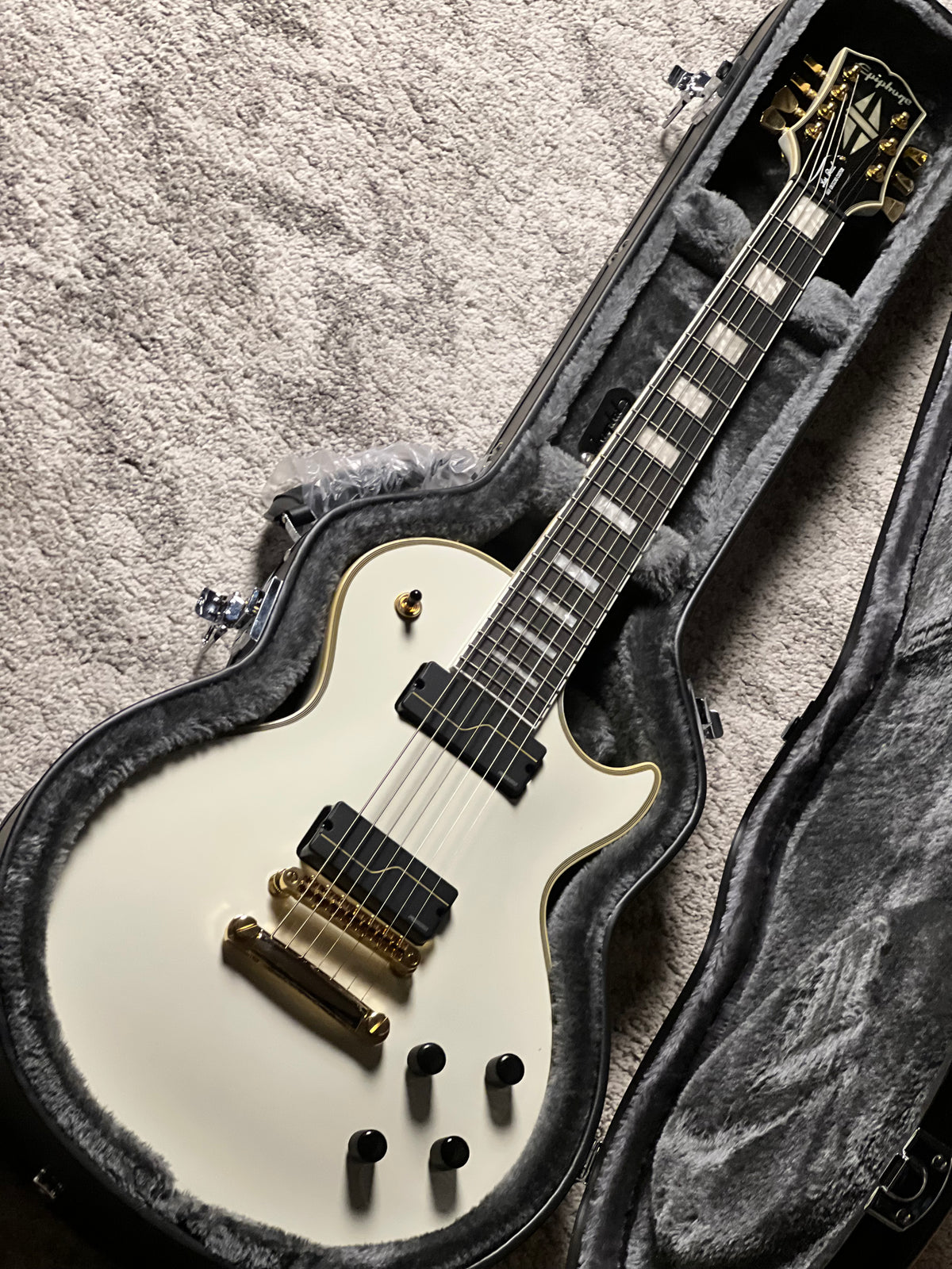 Epiphone Matt Heafy Les Paul Custom Origins 7-String in Bone White (Incl. Hard Case) 25081525831