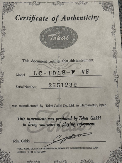 Tokai Love Rock Japan LC-101S-F VF in Violin Finish 2551232