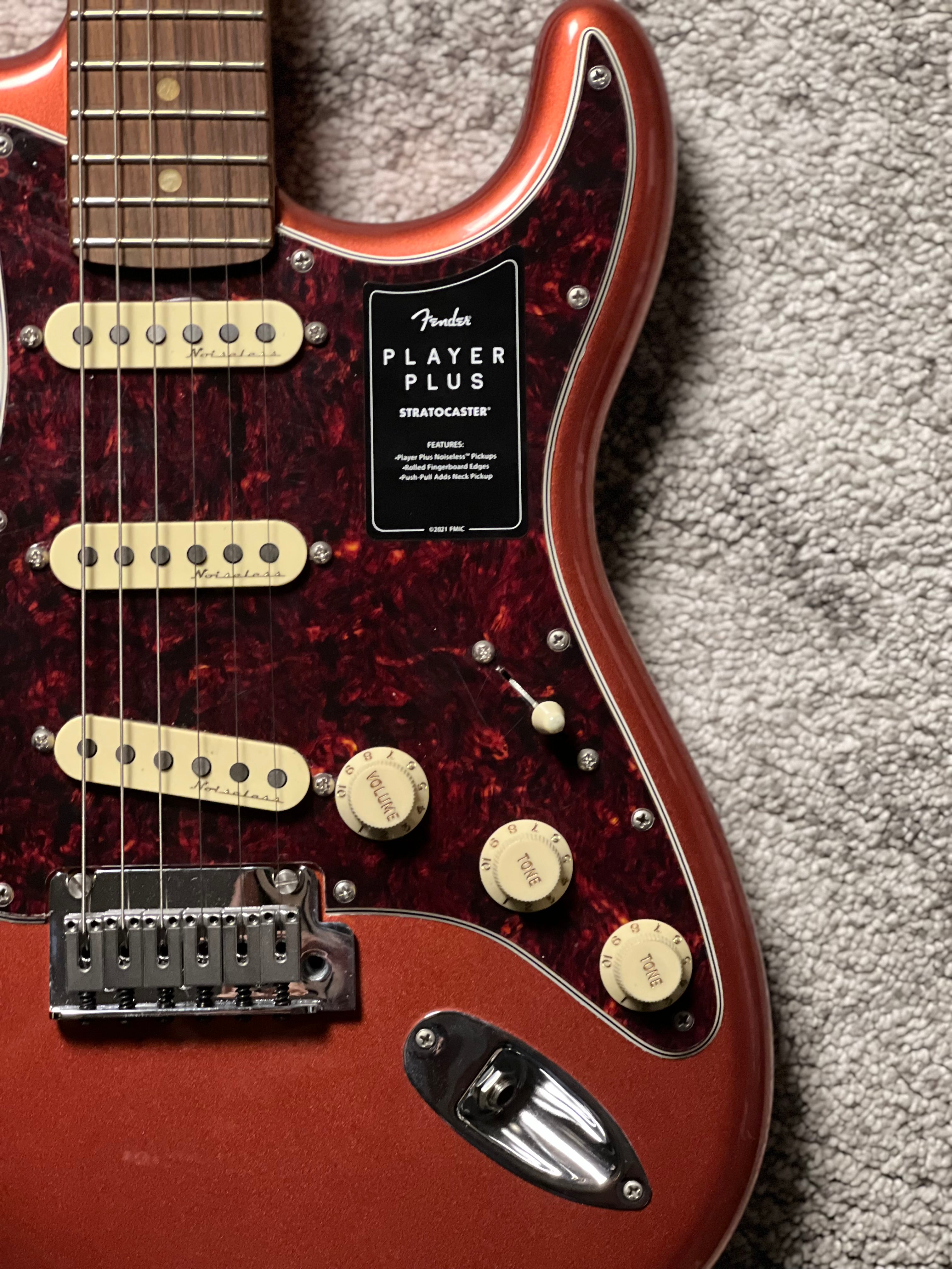 Fender Player Plus Stratocaster - Aged Candy Apple Red with Pau