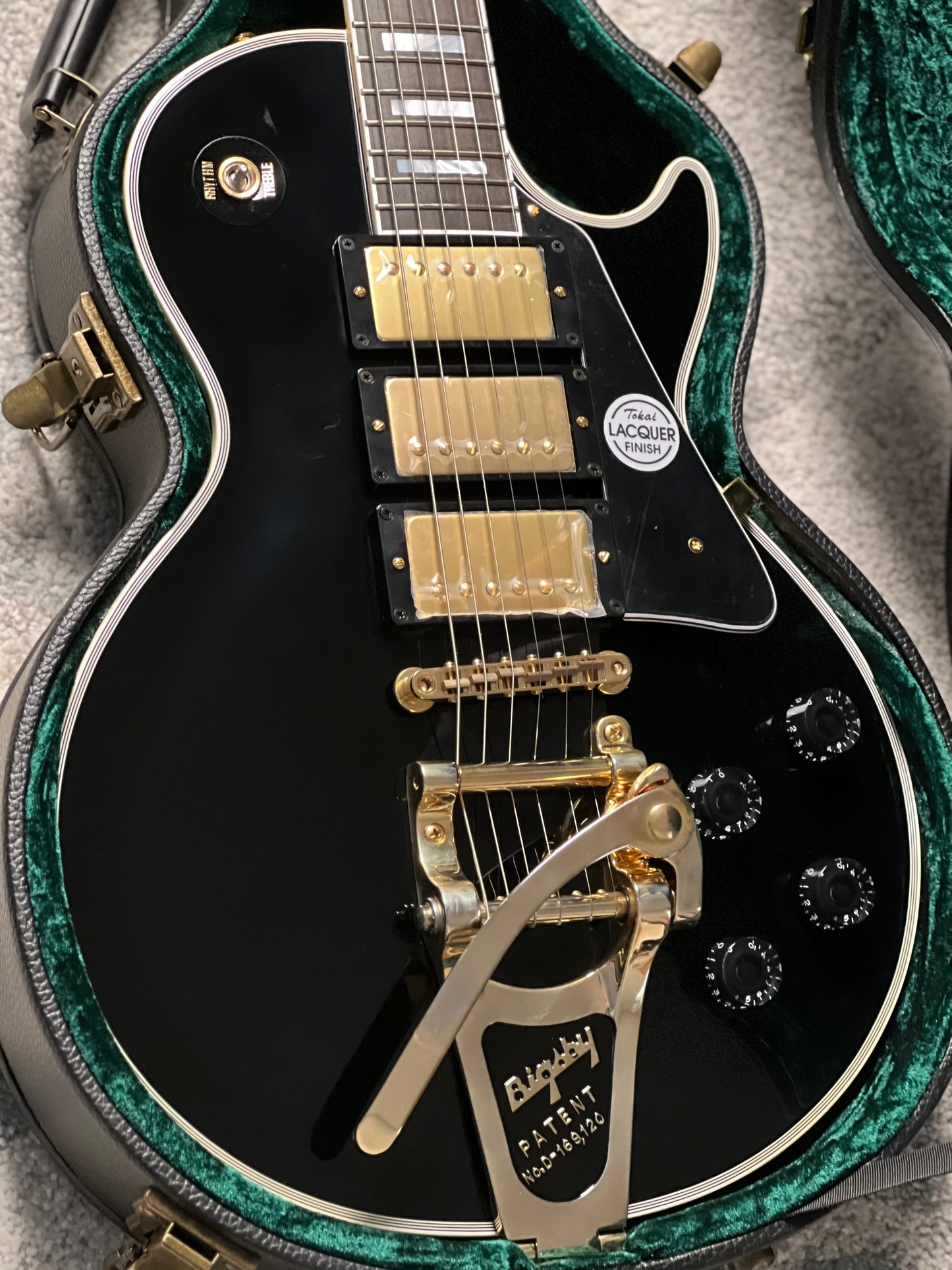 Tokai Love Rock Japan LC-201S-3PU-B7G BB in Black Custom Shop Series 2551417